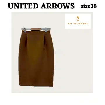 UNITED ARROWS 브라운 타이트 스커트 38