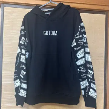 GOTCHA 블랙 후드티 M