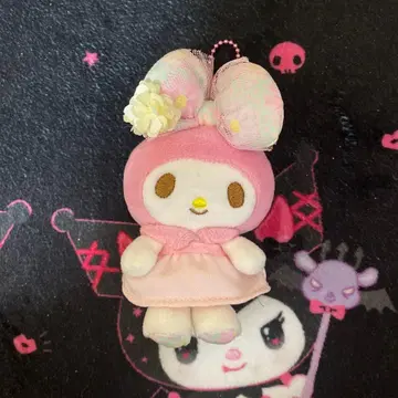 산리오 마이멜로디 플라워 리본 마스코트 키링 레어 2014