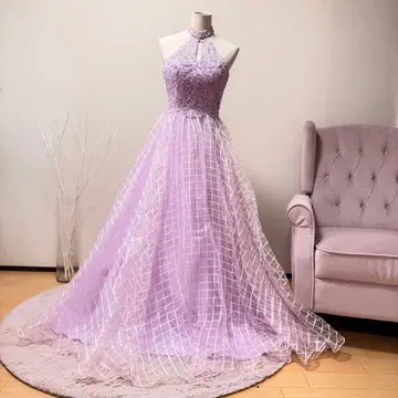 라벤더 컬러 드레스