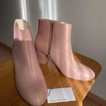 미사용 ADIEU TRISTESSE 핑크 숏부츠