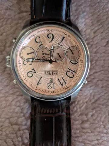 PRINCE 자동 와인딩 시계 핑크 다이얼