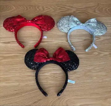 디즈니 머리띠 스팽글 3개 세트