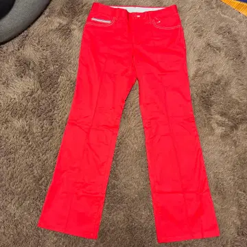 adidas 여성용 골프 플레어 팬츠 레드