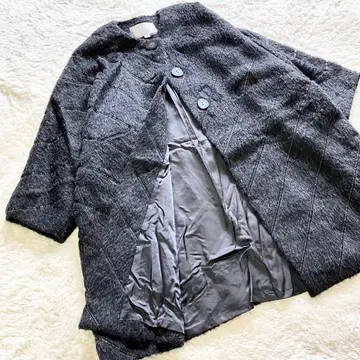 [새상품급] PARIENNE 노카라 루즈핏 코트 그레이 알파카 혼방