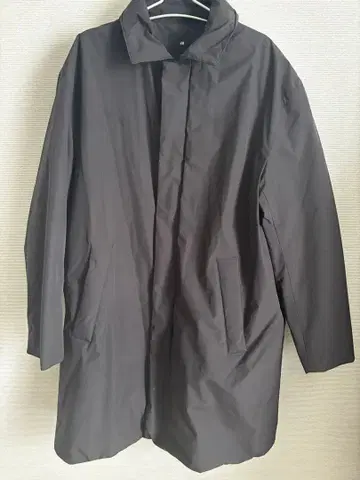 H&M 발수 방풍 스텐카라 코트 블랙