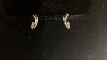 14k 화이트골드 귀걸이