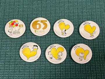 스누피 캔 배지 65주년 7개 세트