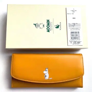 [새상품] kissora 키소라 무민 가르송 장지갑 카멜 대용량