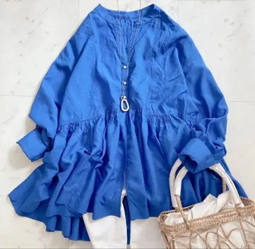 컨디션 최상 그린 라벨 릴랙싱 결론 시리즈 블루 전방위 돋보이는 블라우스