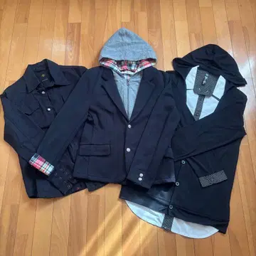 남성용 의류 묶음 판매 자켓 후드티 블랙