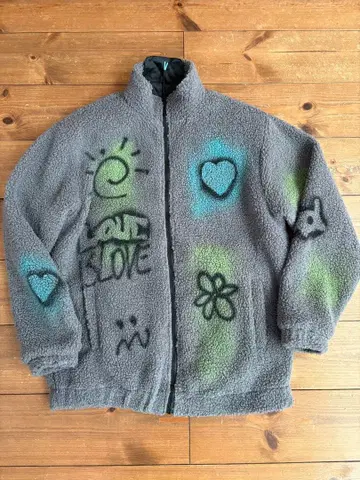 그레이 플리스 자켓 M