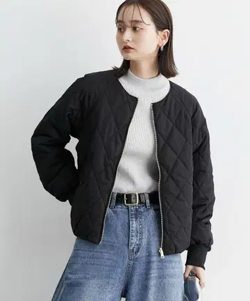 리버서블 충전솜 퀼팅 블루종