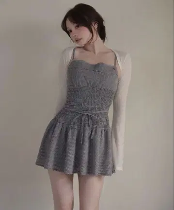 Betty shirring mini dress 블랙 andmary