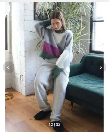 ungrid 뉴앙스 모티브 자카드 니트