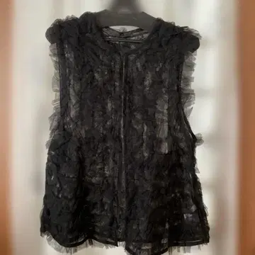 RAIDATE 블랙 프릴 베스트 사이즈 38