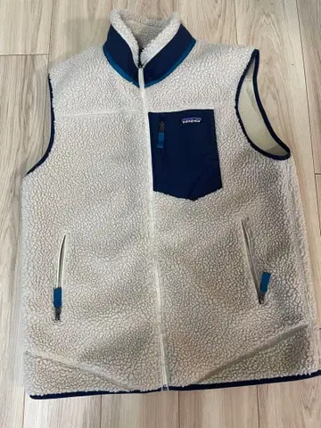 patagonia 레트로X 베스트 아이보리/네이비