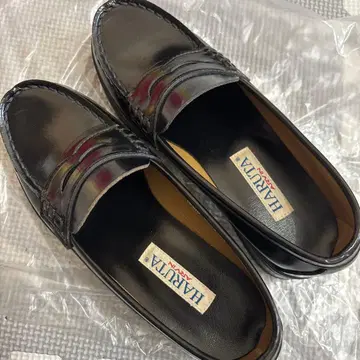 새상품급 사용 빈도 적은 HARUTA 블랙 가죽 로퍼