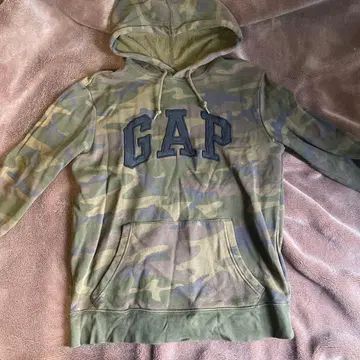 GAP 카모 패턴 후드 부착 후드티