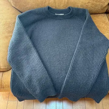 evam eva 다크 그레이 니트 스웨터