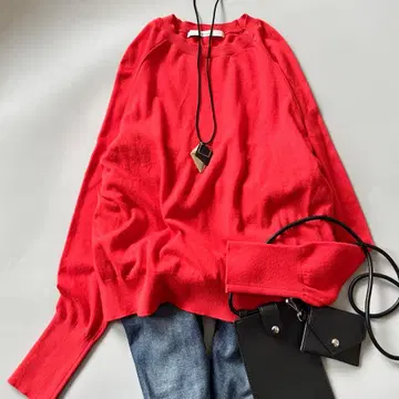 프레임워크 캐시미어 코튼 긴팔 니트 크루넥 풀오버