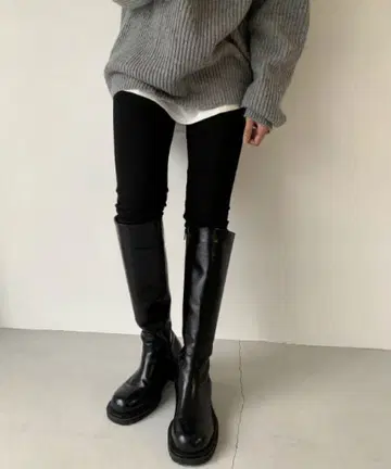 canal jean 에코 가죽 롱 부츠 39 24.5cm