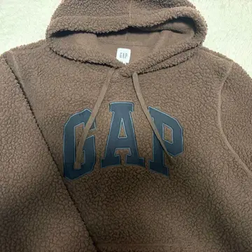GAP 보아 로고 후드티 브라운