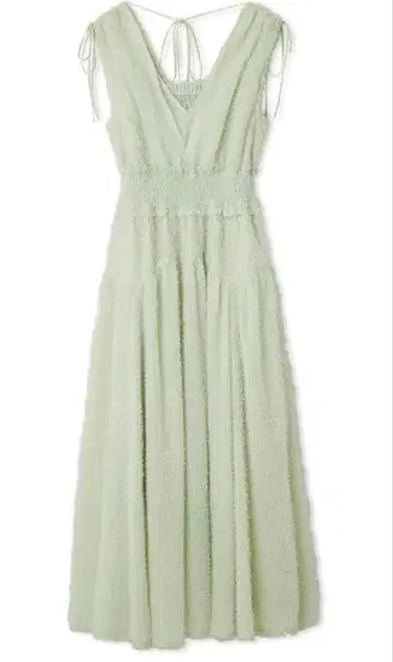 LILY BROWN 프린지 자카드 셔링 원피스