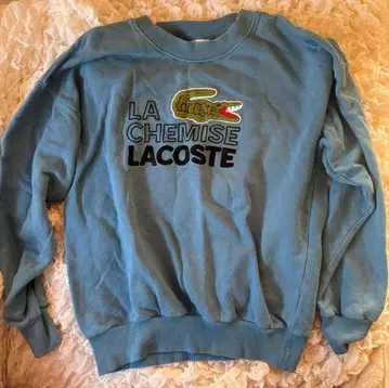 80s LACOSTE 라코스테 블루 긴팔 트레이닝복 사이즈 2