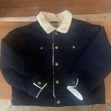 earth 네이비 코듀로이 보아 자켓