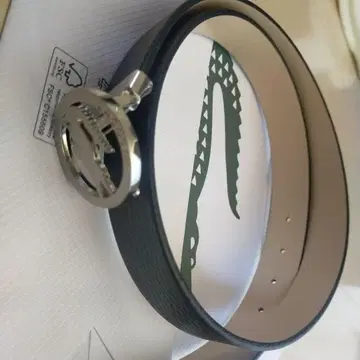 LACOSTE 블랙 가죽 벨트