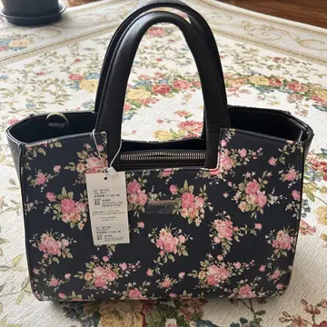 미사용 min plume 꽃무늬 토트백
