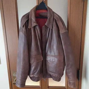 브라운 가죽 자켓 L 사이즈