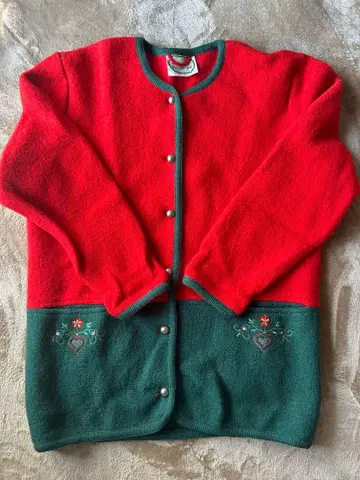 Salzburger 오스트리아제 티롤리안 자수 가디건