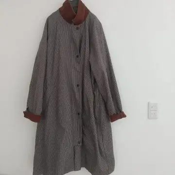 고품질 KBF 오버 사이즈 스텐카라 코트 보아 라이너 하운드투스