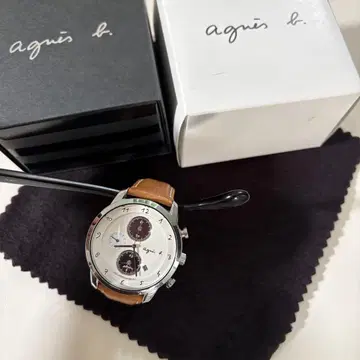 아네스베 손목시계 브라운 가죽