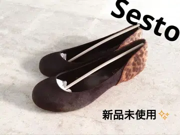 SESTO 미사용 새상품 로우힐 펌프스 레오파드 무늬 세스트