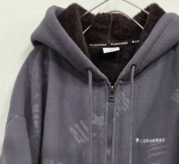 CONVERSE 플리스 자켓 그레이