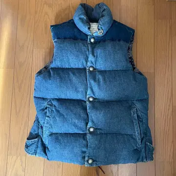 [ REMI RELIEF ] 인디고 다운 베스트 S 사이즈