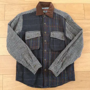 INSPIRE 울 체크 셔츠 남성용 M