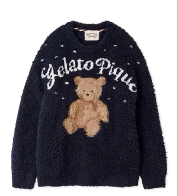 젤라또피케 스노우 베어 네이비 풀오버 프리 젤라또피케