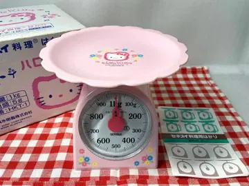 미사용 헤이세이 레트로 헬로키티 주방 저울 스케일 세키스이 1998년