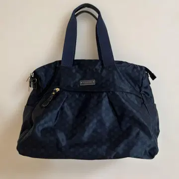 프라이빗 라벨/네이비 도트 무늬 보스턴 백