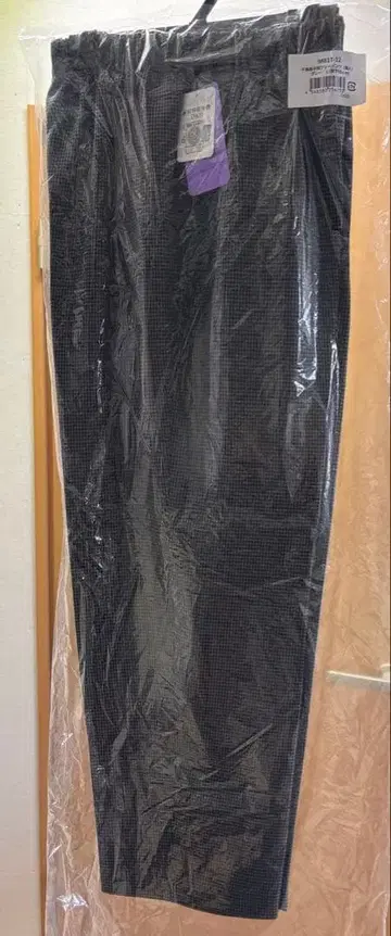 하운드투스 패턴 와이드 팬츠 L 사이즈 그레이