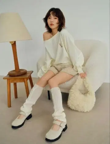 LILY BROWN 퍼 메리제인 슈즈