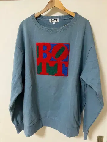 BOTT 컬러풀 로고 자수 크루넥 트레이닝복 XXL