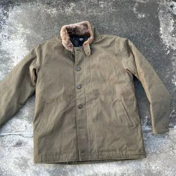 퍼 달린 밀리터리 자켓 XL 올리브 그린