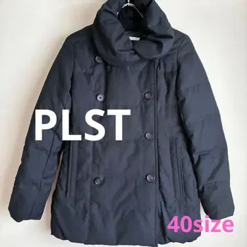 PLST 다운 코트 다운 자켓 더블 브레스트 볼륨 칼라