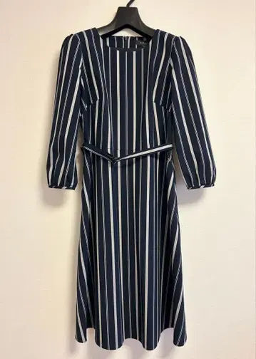 Reflect 벨트 포함 원피스 스트라이프 네이비 9호