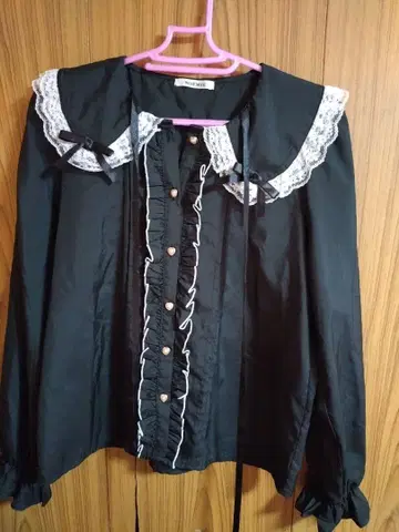 노에미 양산형 지뢰계 블라우스 블랙